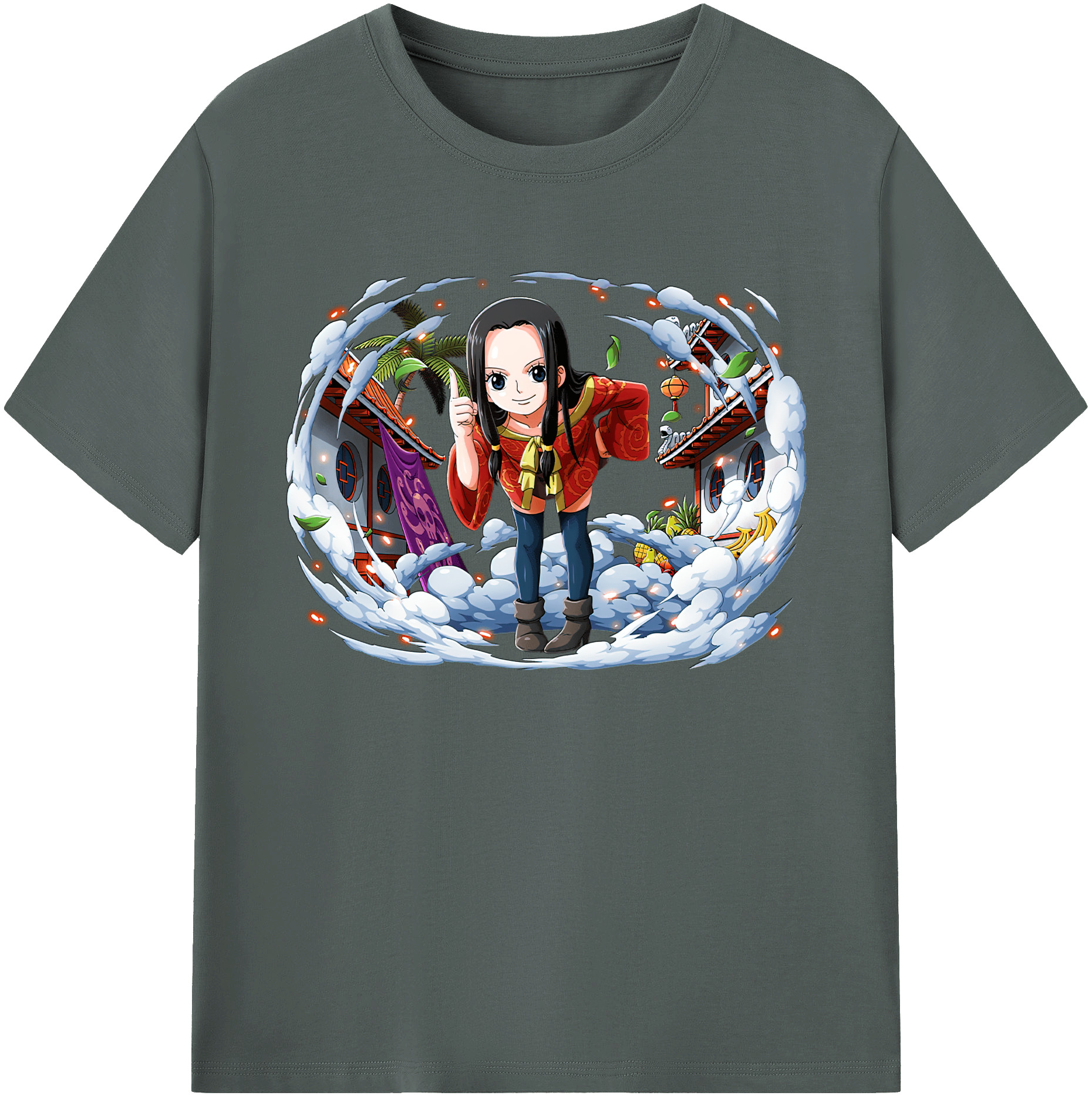 ワンピース ボア・ハンコック ONE PIECE Boa·Hancock 綿100％ メンズ半袖Tシャツ｜肌触りやわらか＆通気性